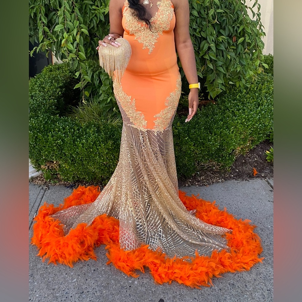 Orange Custom Prom Dress